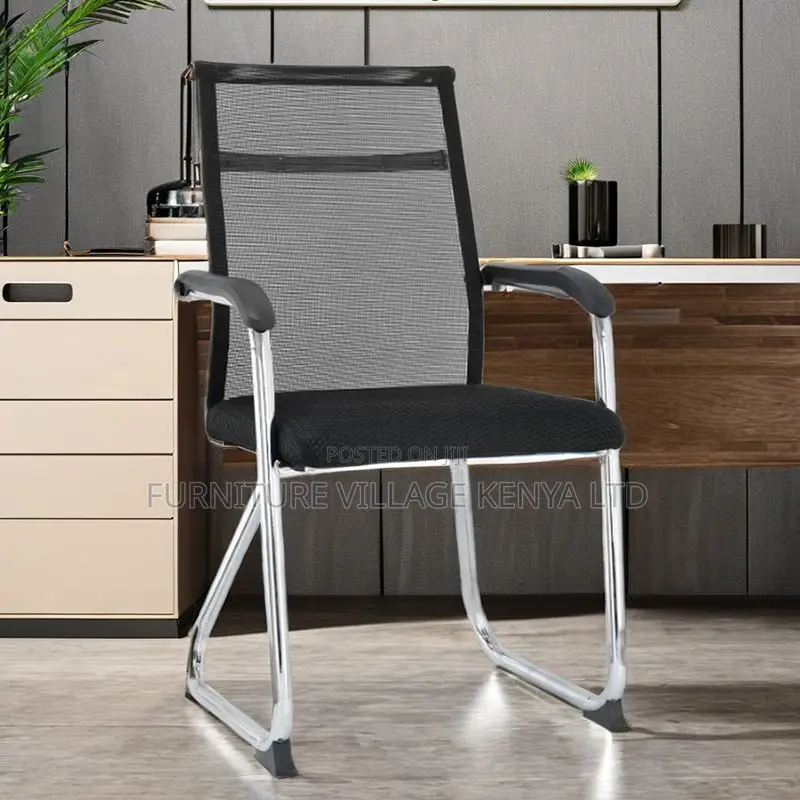 Office Chair: Ergonomic Mesh Chair- Steel Backrest Support