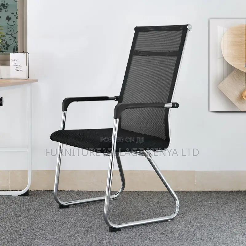 Office Chair: Ergonomic Mesh Chair- Steel Backrest Support