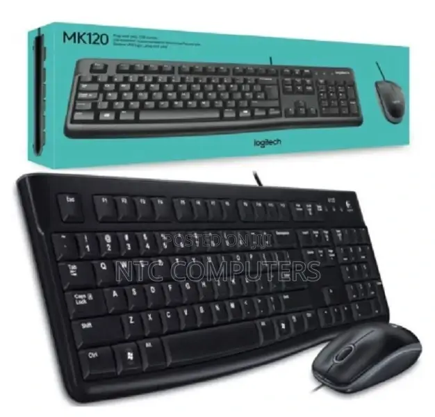 Logitech Usb Wired Keyboard Mouse Combo Mk120