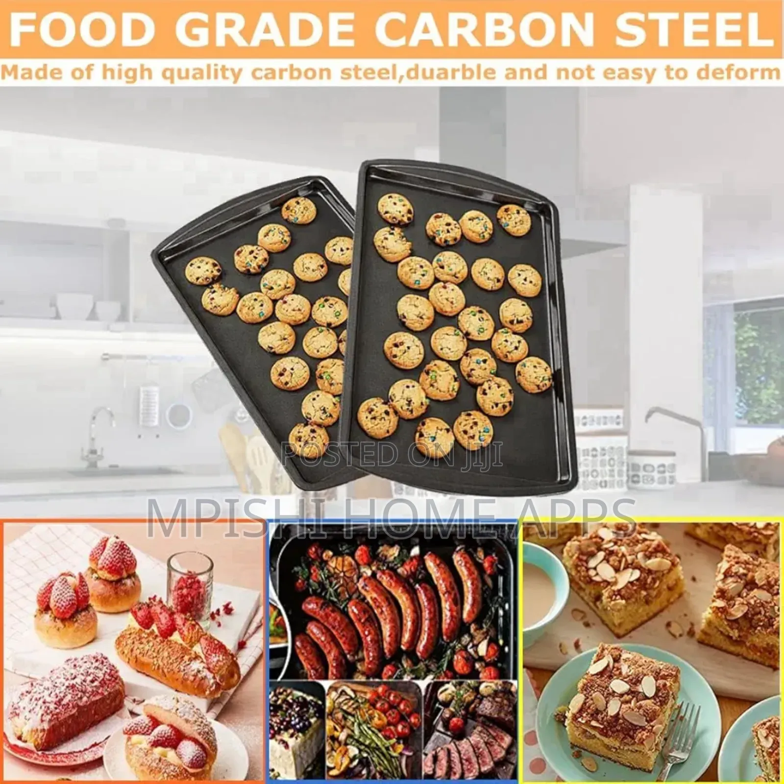 *Rectangular Baking Tin Tray - Medium 28x36cm