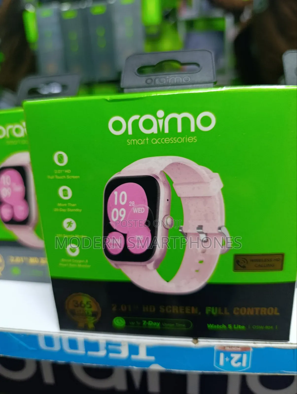 Oraimo Watch 5 Lite 2.01" Hd Ip68 Smart Watch