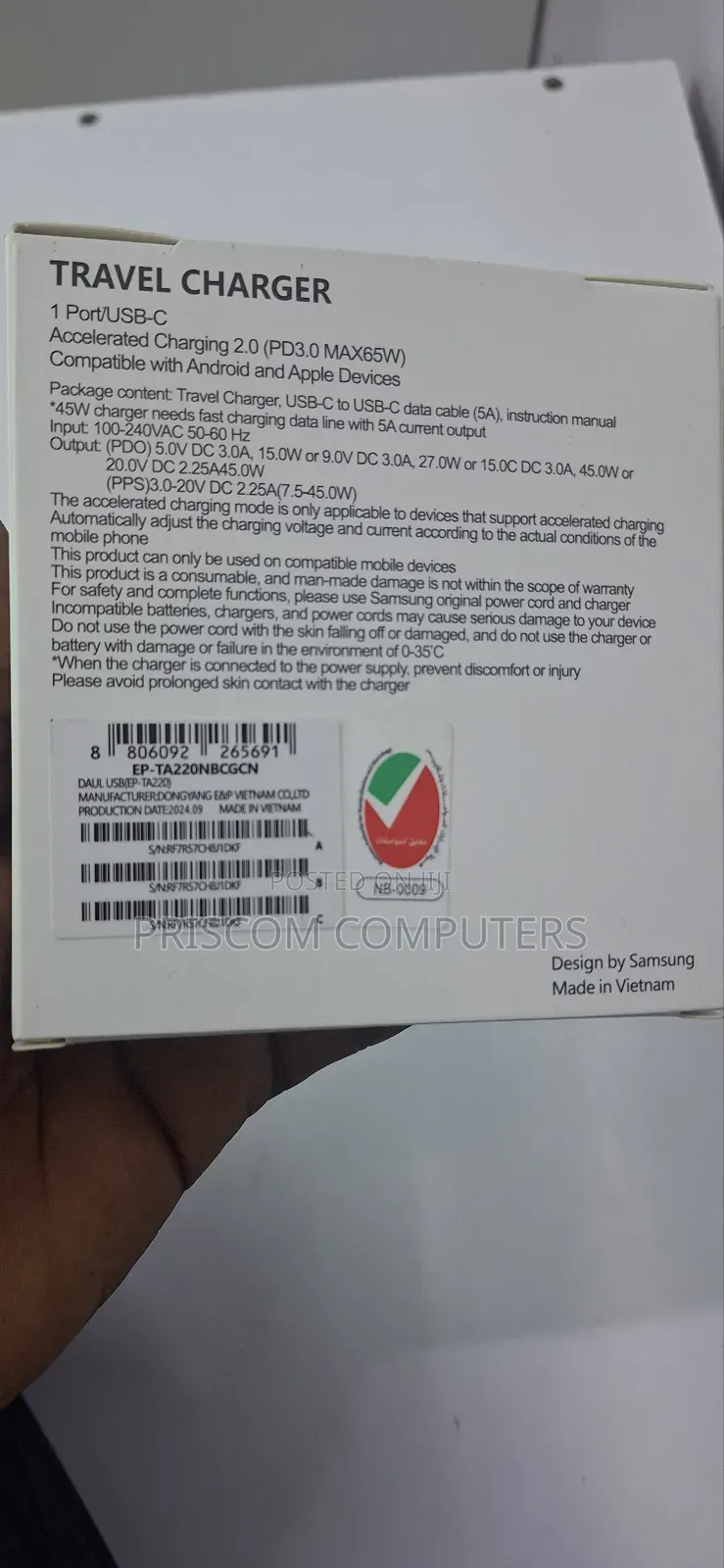 Samsung Phone Type C Charger
