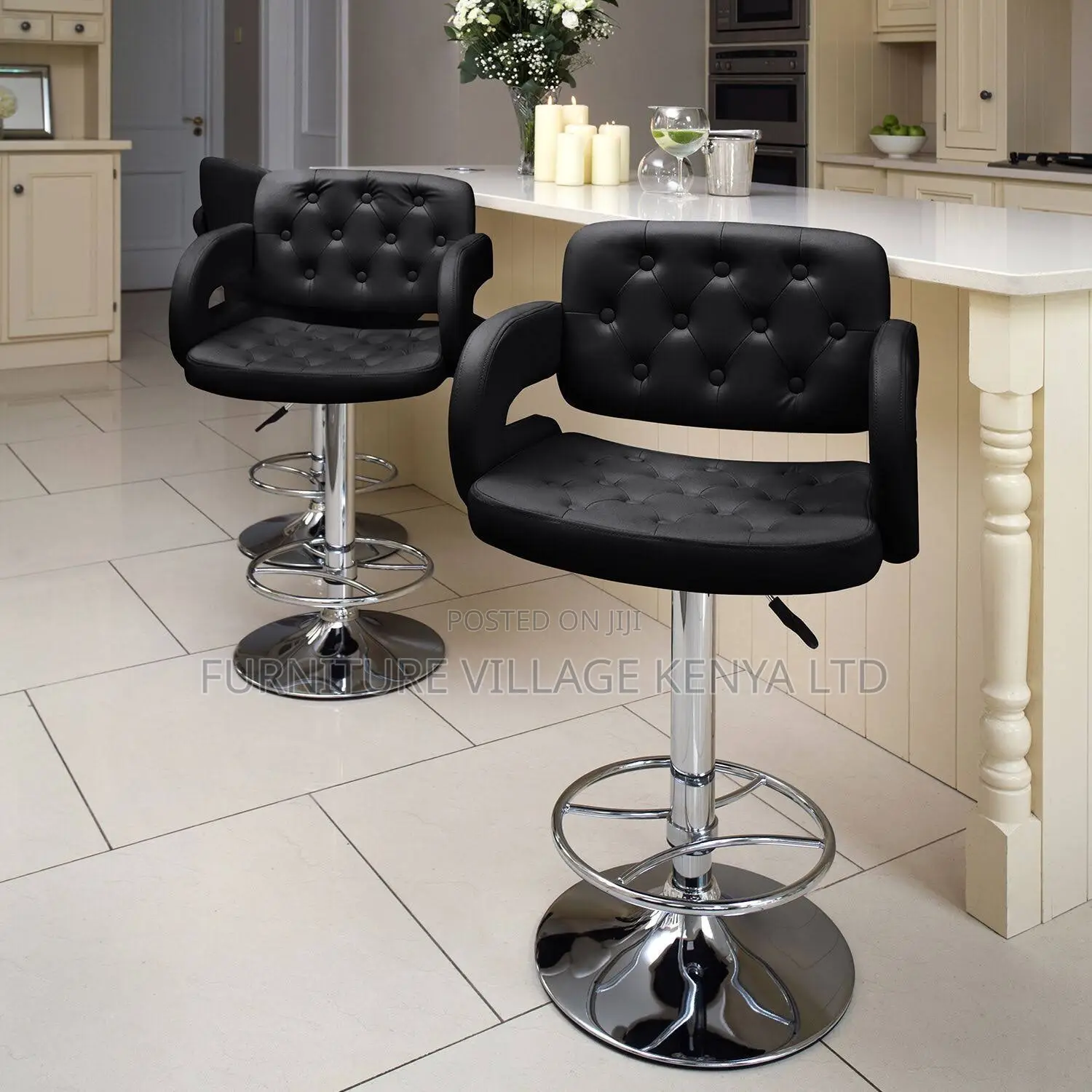 Office Stool: Modern Design Adjustable Arm Counter Stool