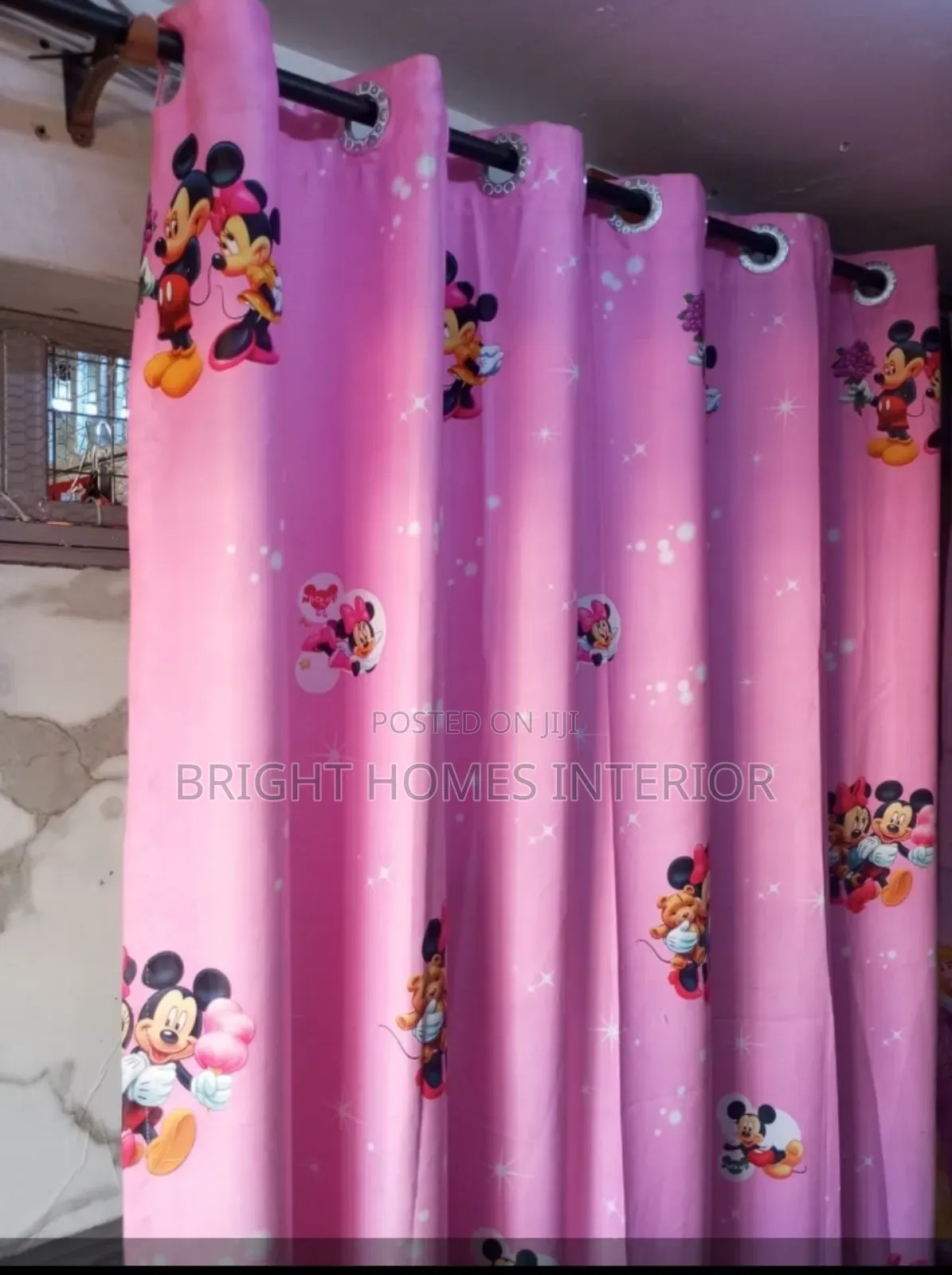 Baby Pink Kids Bedroom Curtains Available