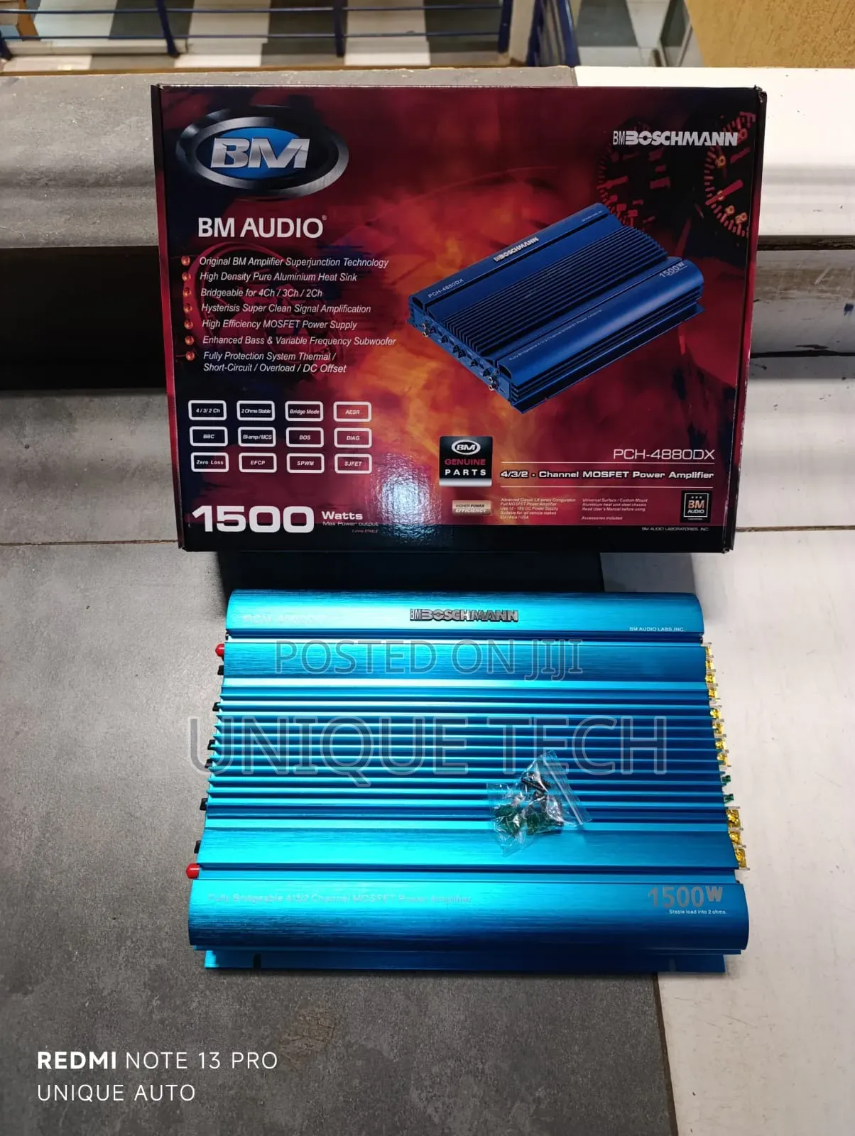 Powerful 1500w Boschmann Amplifier –Clean Sound Heavy Bass