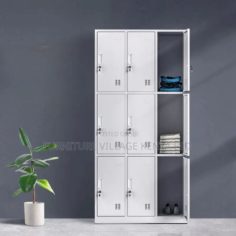 Storage Locker:Nine Door Metallic Secure Storage Locker