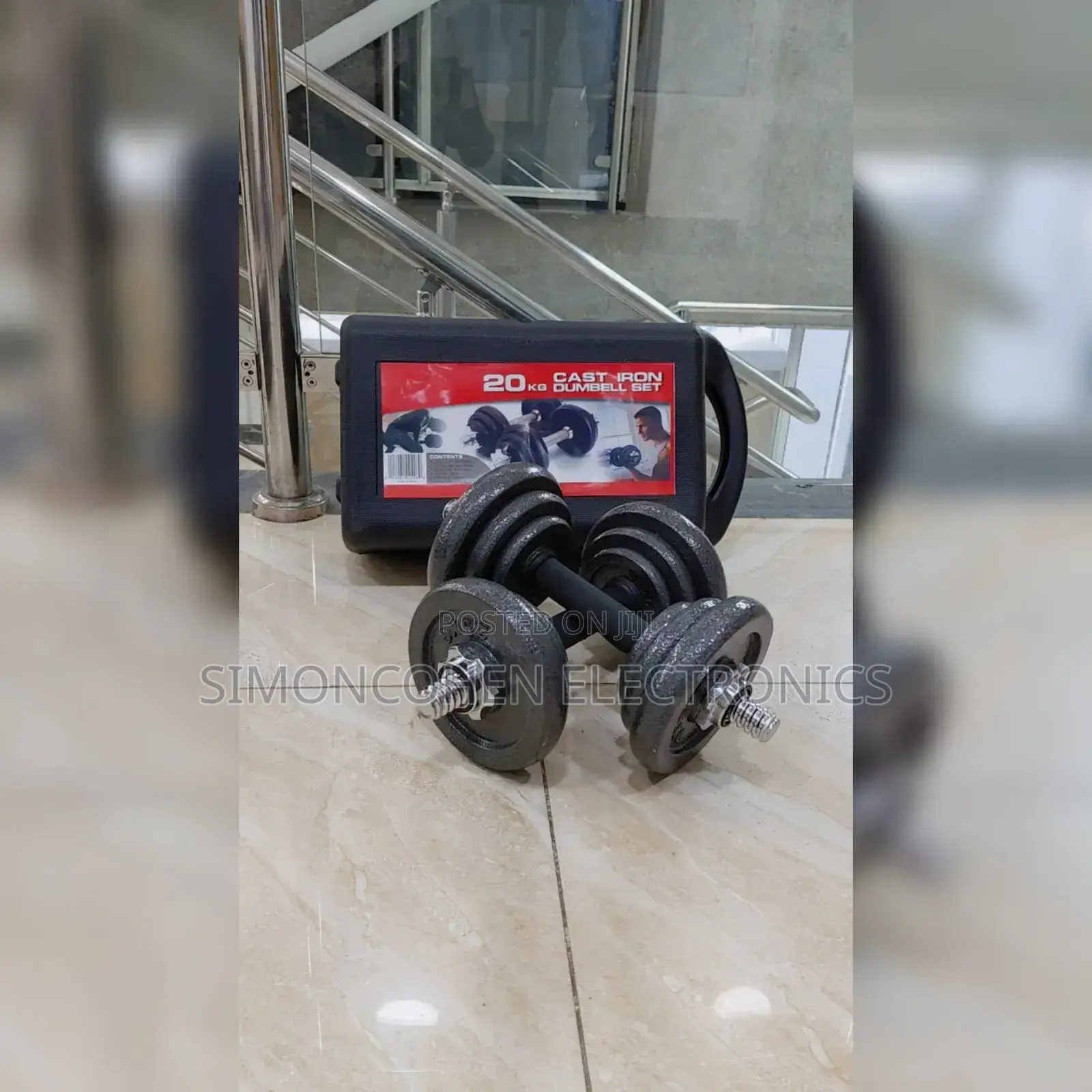 20kg Cast Iron Dumbell Set With Case