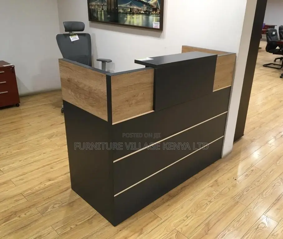 Office Furniture;1.6m Wooden Locally Made Reception Desk