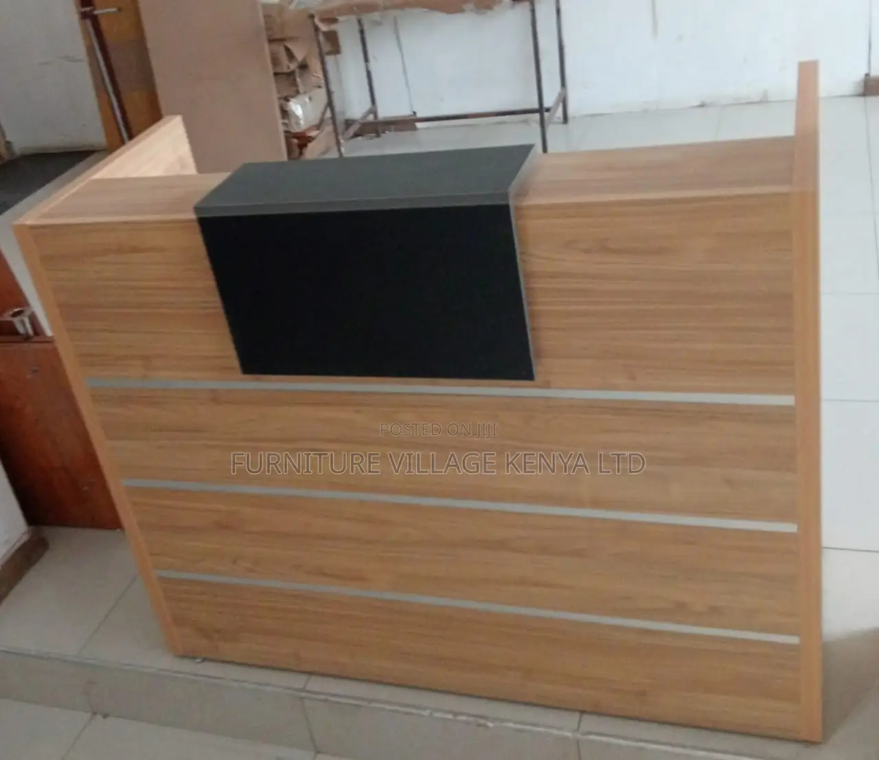 Office Furniture;1.6m Wooden Locally Made Reception Desk