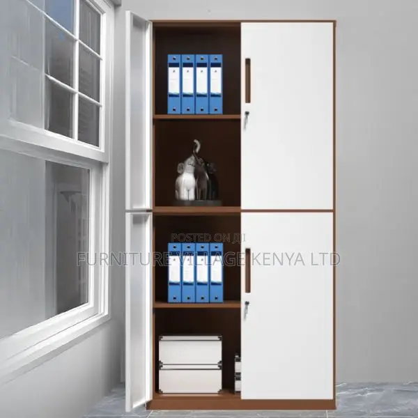Cabinets: Contemporary Style 4-Swing Door Storage Cabinet