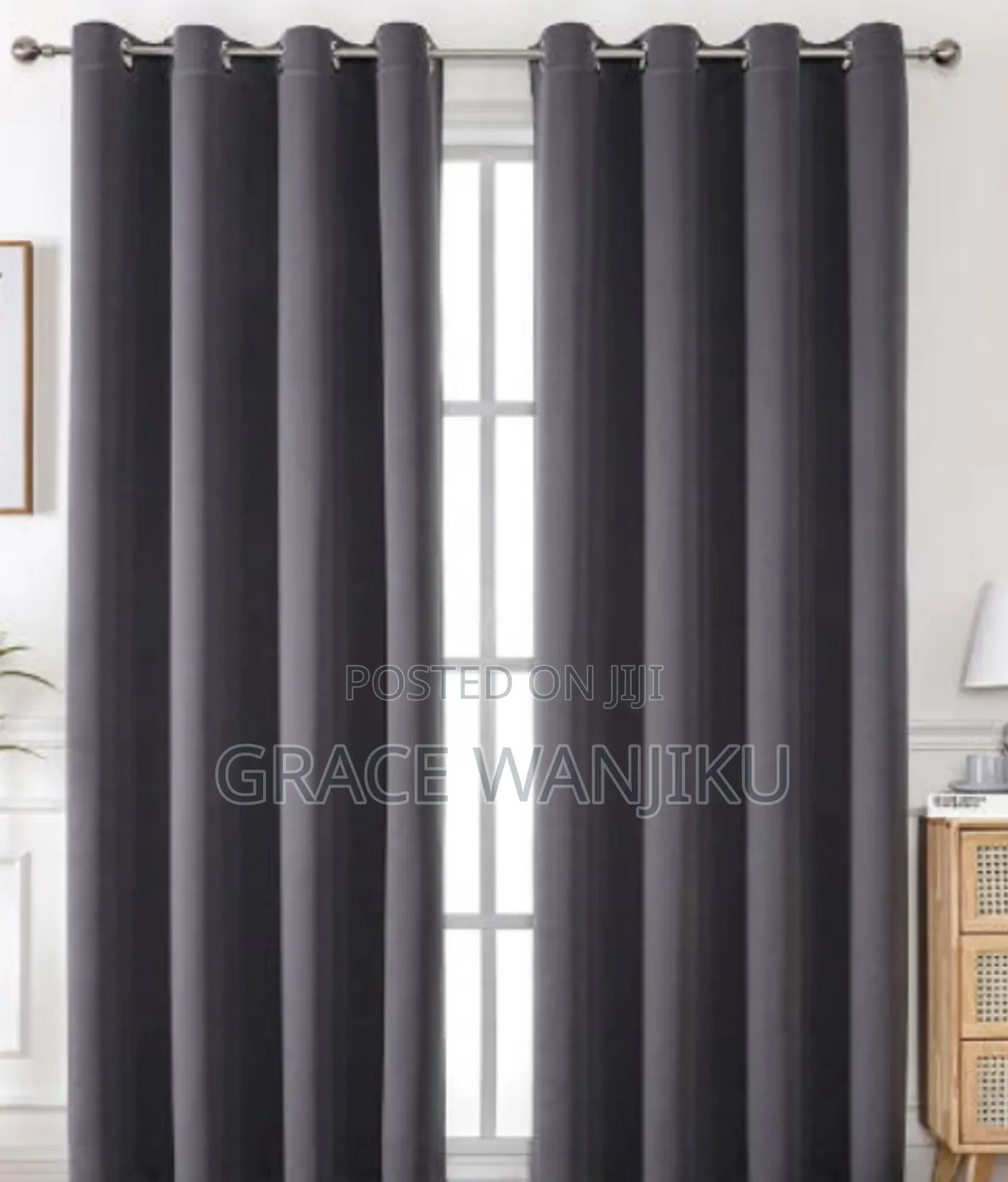 3 Pc Plain Curtains