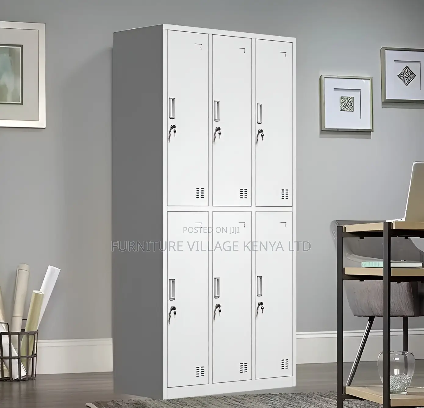 Office Locker: Storage Cabinet With 6-Swing Steel Doors