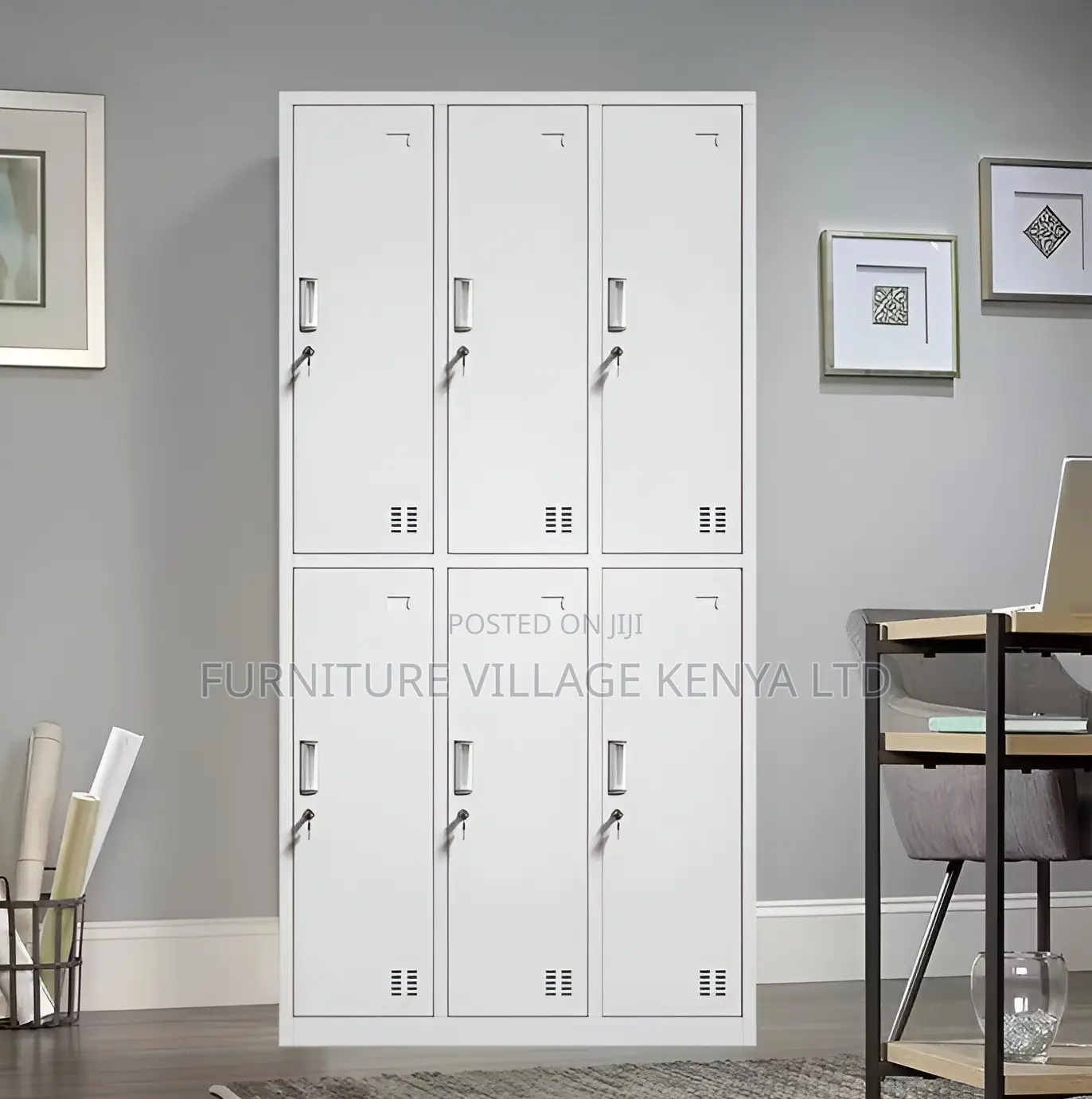 Office Locker: Storage Cabinet With 6-Swing Steel Doors