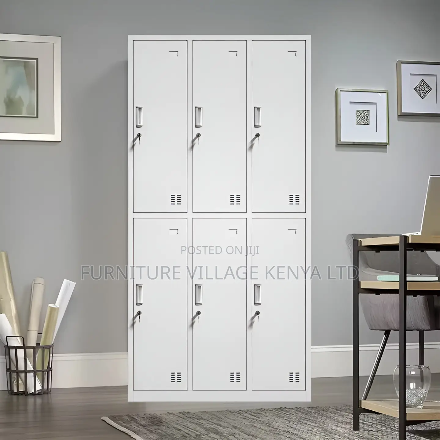 Office Locker: Storage Cabinet With 6-Swing Steel Doors