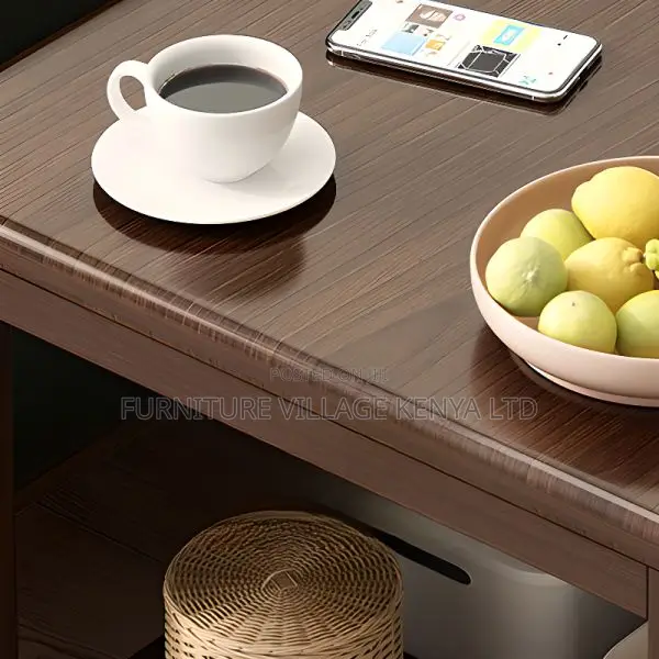 Coffee Table: Simple Brown Natural Drink Coffee Table