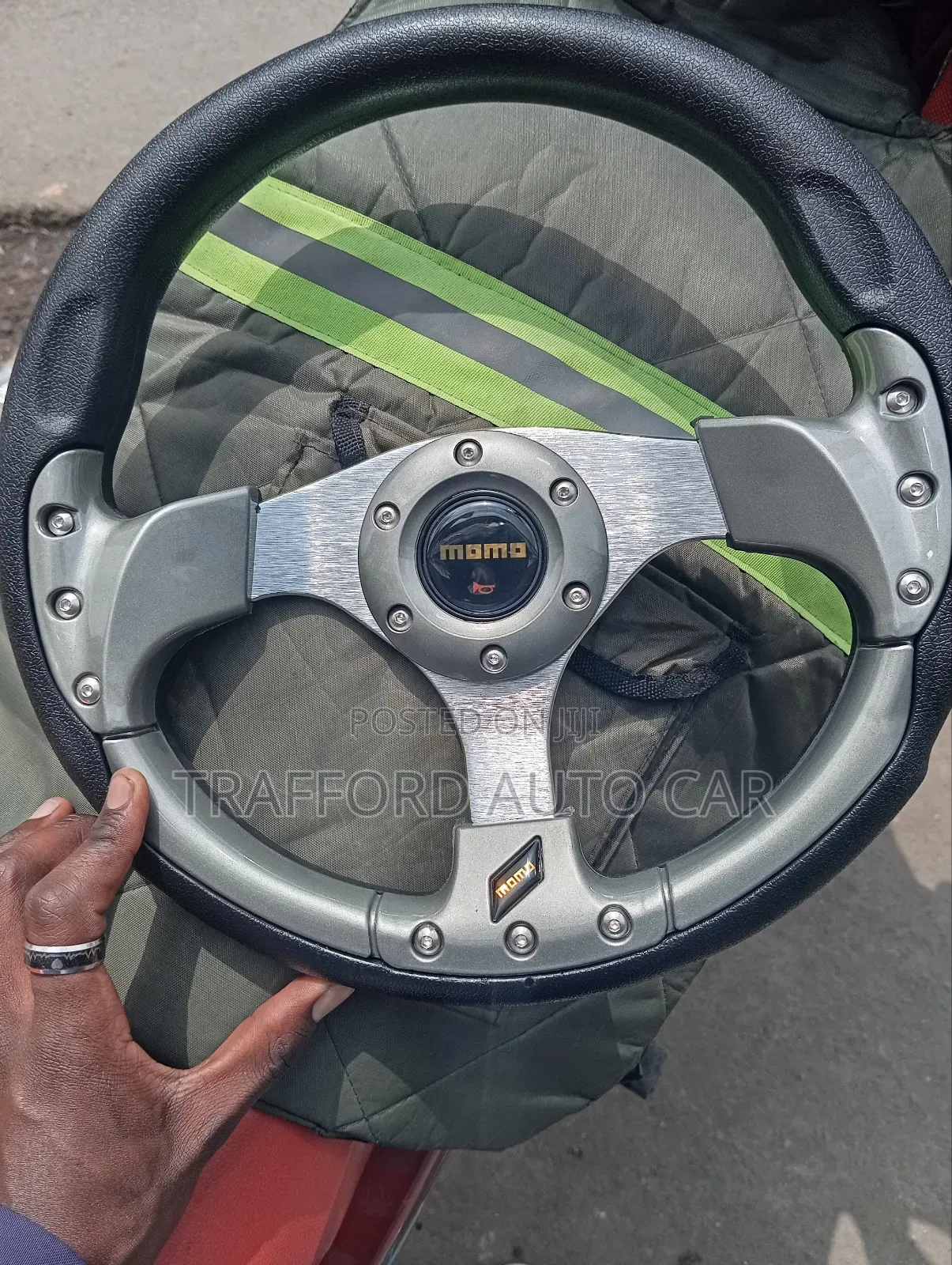 Buy Momo Black and Grey Steering Wheel/Wheels