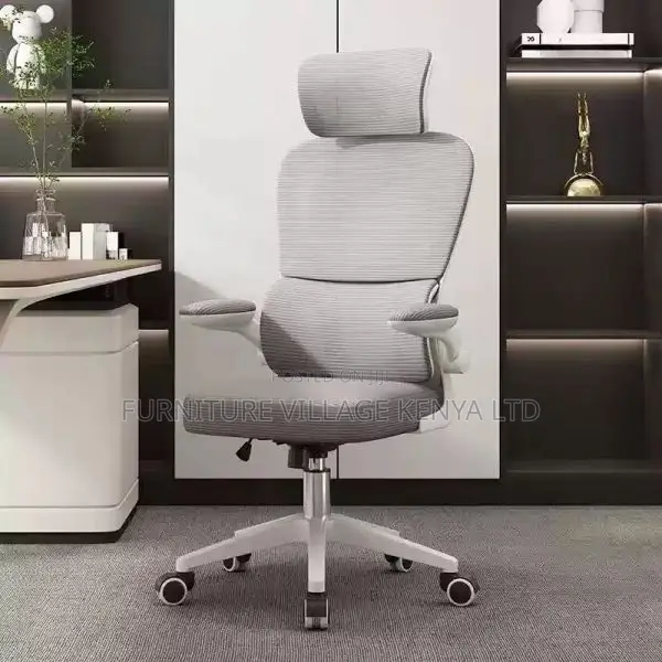 Office Chair:Orthopedic Flip Armrest Seat -Adjustable