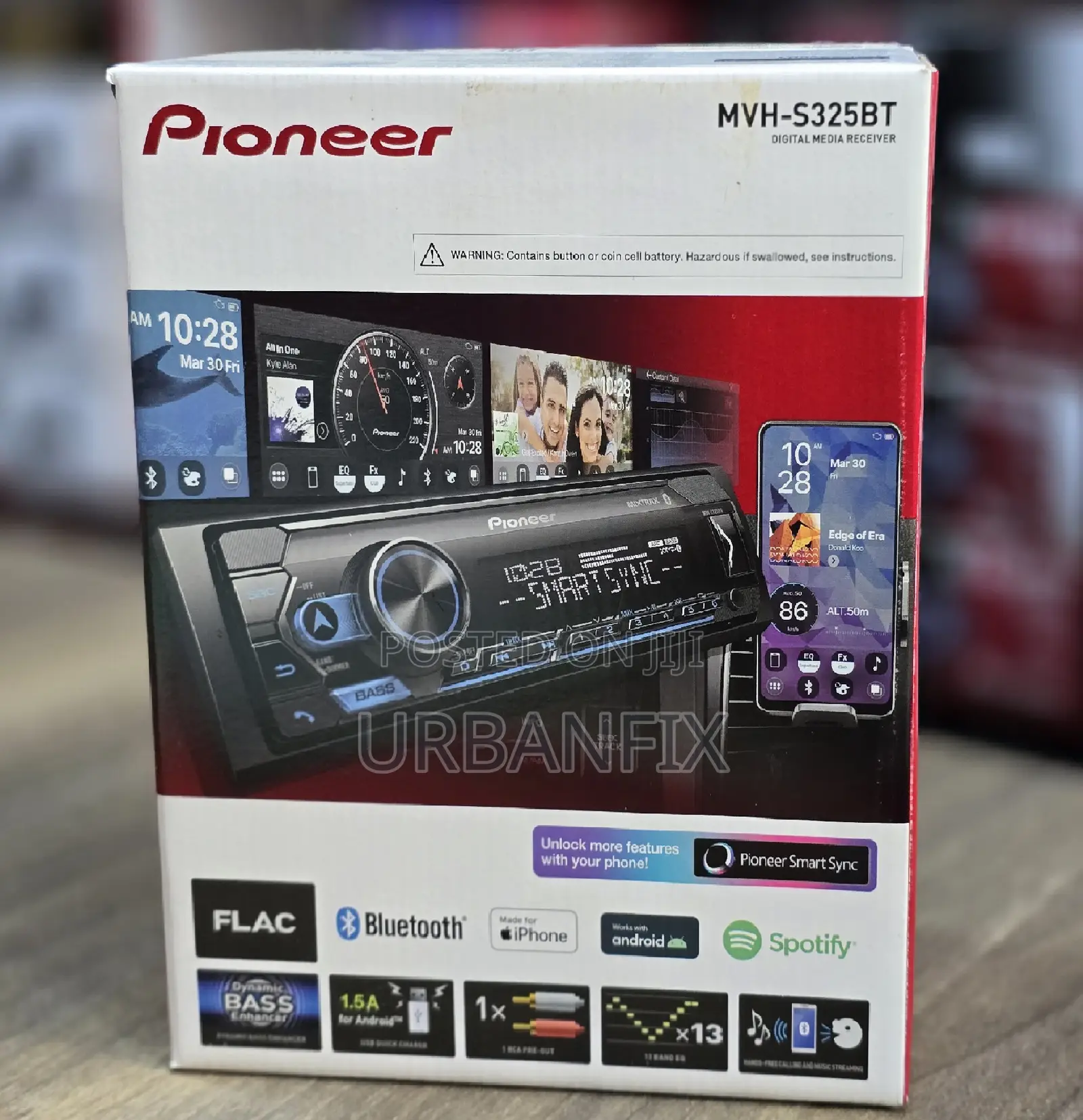 Pioneer MVH-S325bt Bluetooth Car Radio With Fm, Usb, Aux