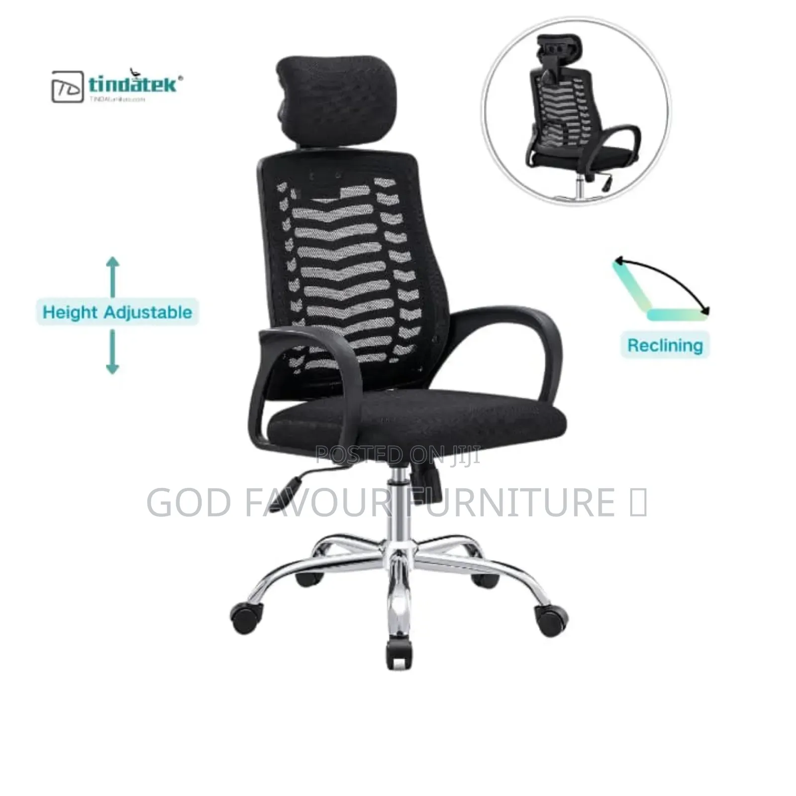 Unique Swivel Adjustable Headrest Office Chair Jky6