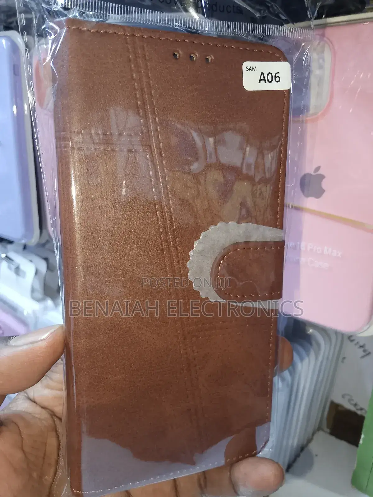 Samsung Cover Ao6 Elegant Leather Flip Cover.All Colors
