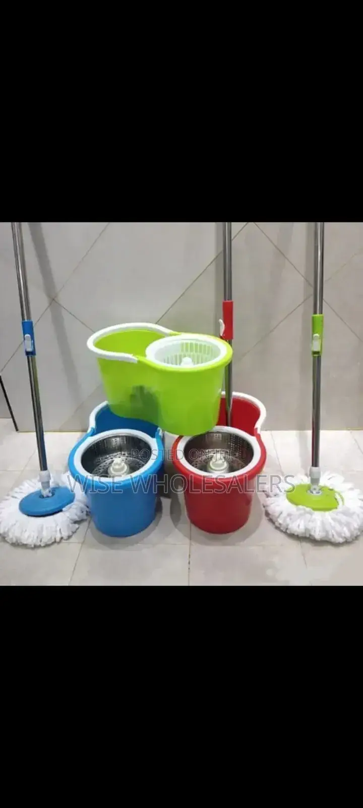 *Bucket Washer Spin Cleaning Mop.*
✳Has Good Quality,Strong