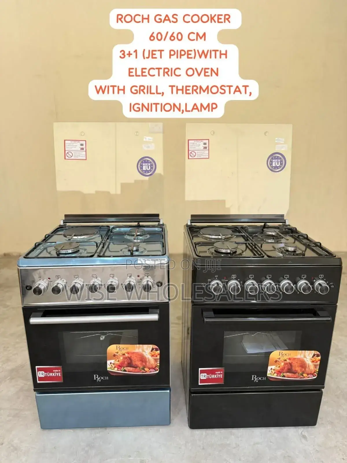 Roch Cooker 60/60 Cm Description 1. 3 Gas Jet Pipe + 1 Hot