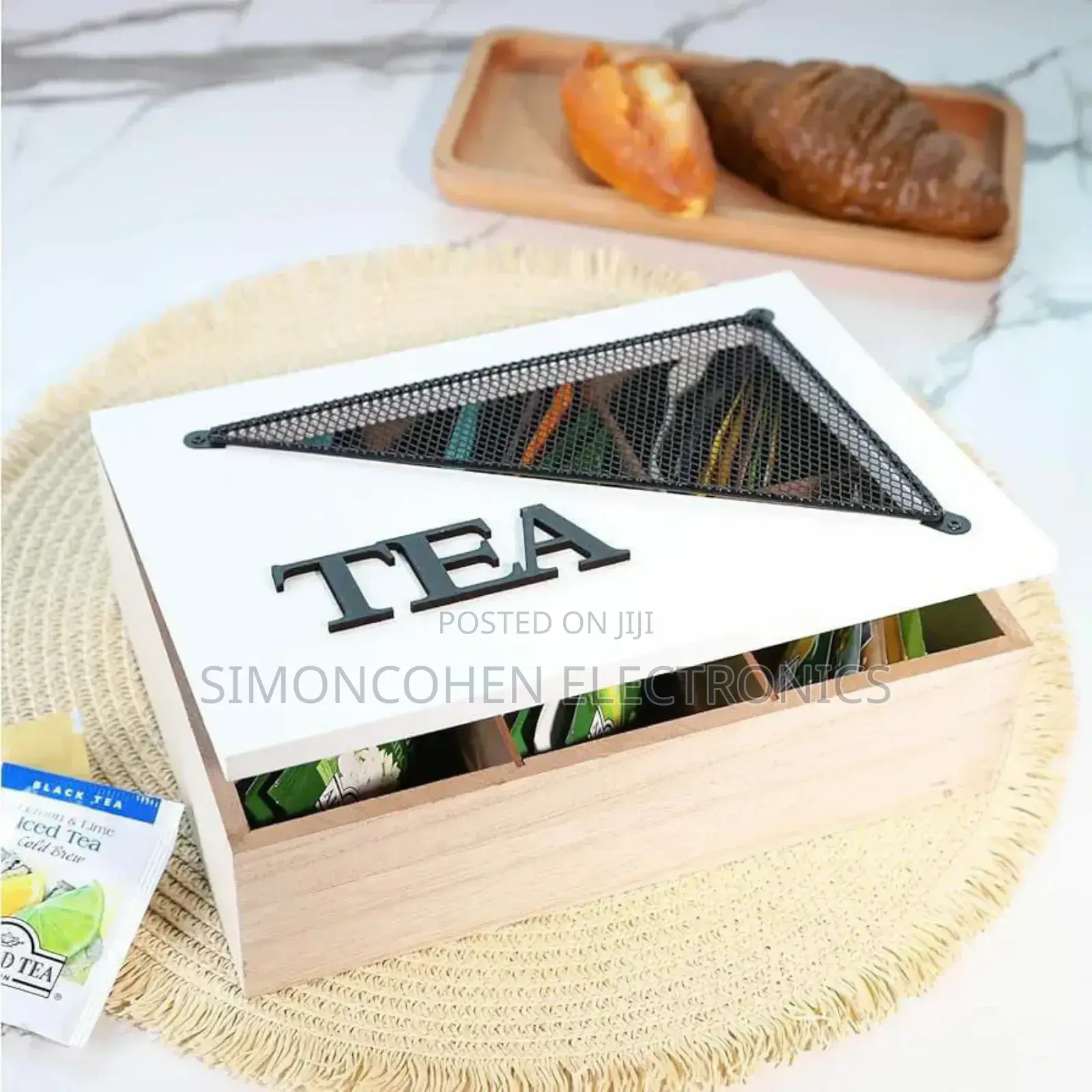 6 Compartments Wooden Teabag/Coffee Organizer