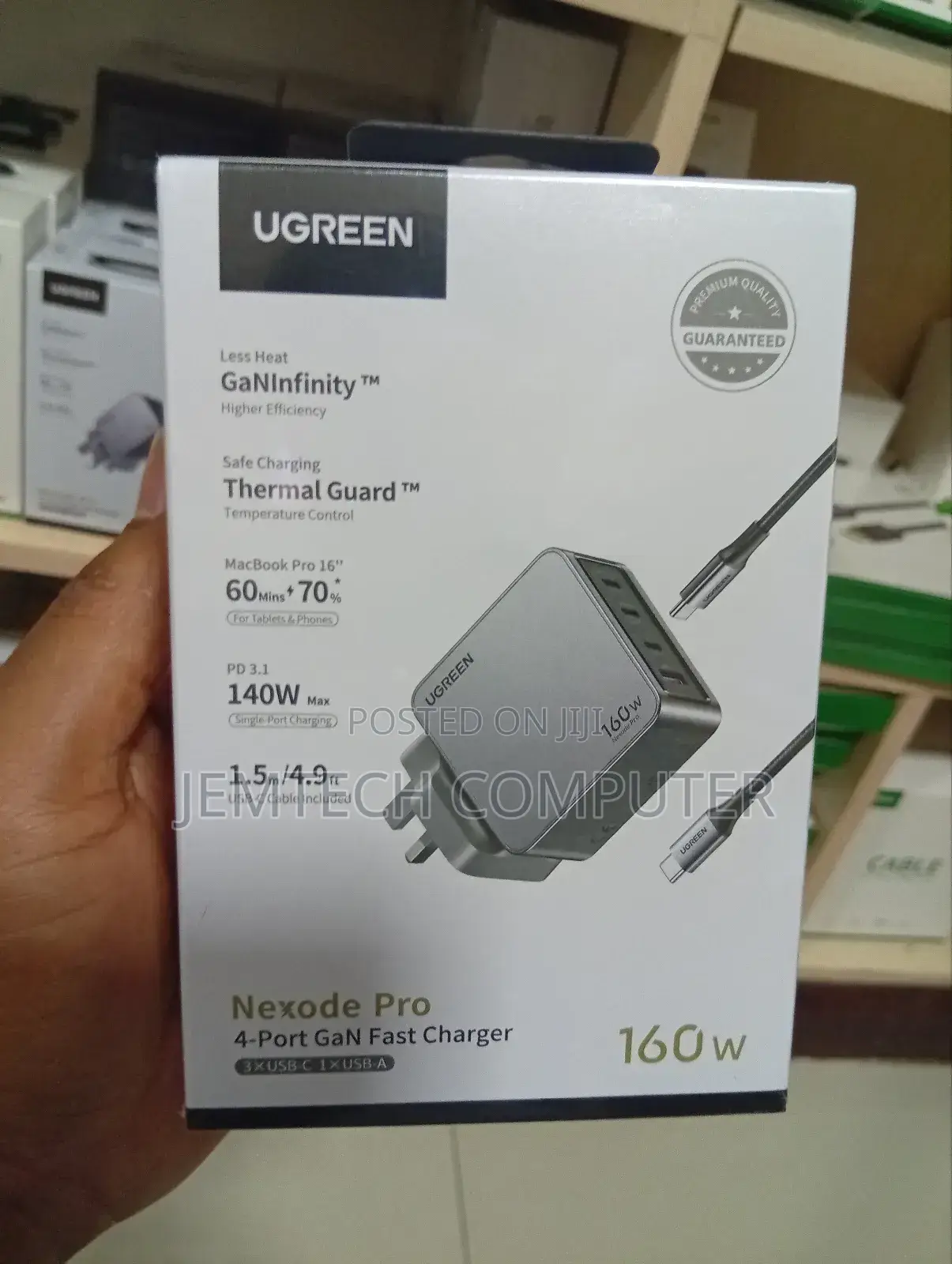 Ugreen Nexode Pro 160w 4-Port Gan Fast Charger+ 240w Cable