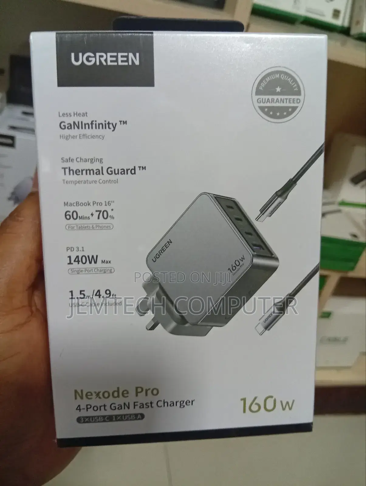 Ugreen Nexode Pro 160w 4-Port Gan Fast Charger+ 240w Cable