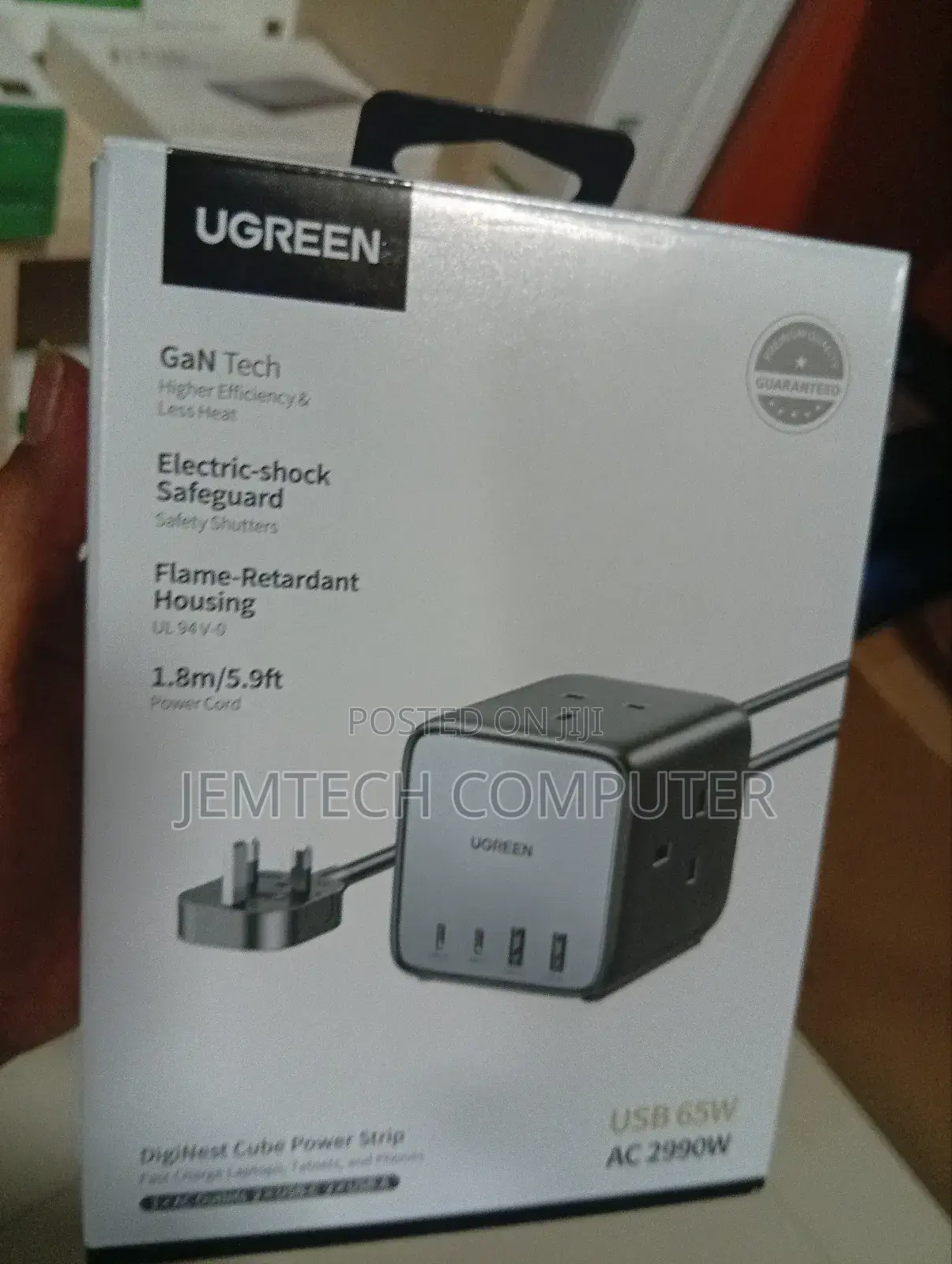 Ugreen Diginest Cube Power Strip (3 Ac Outlets + 65w 2a2c)