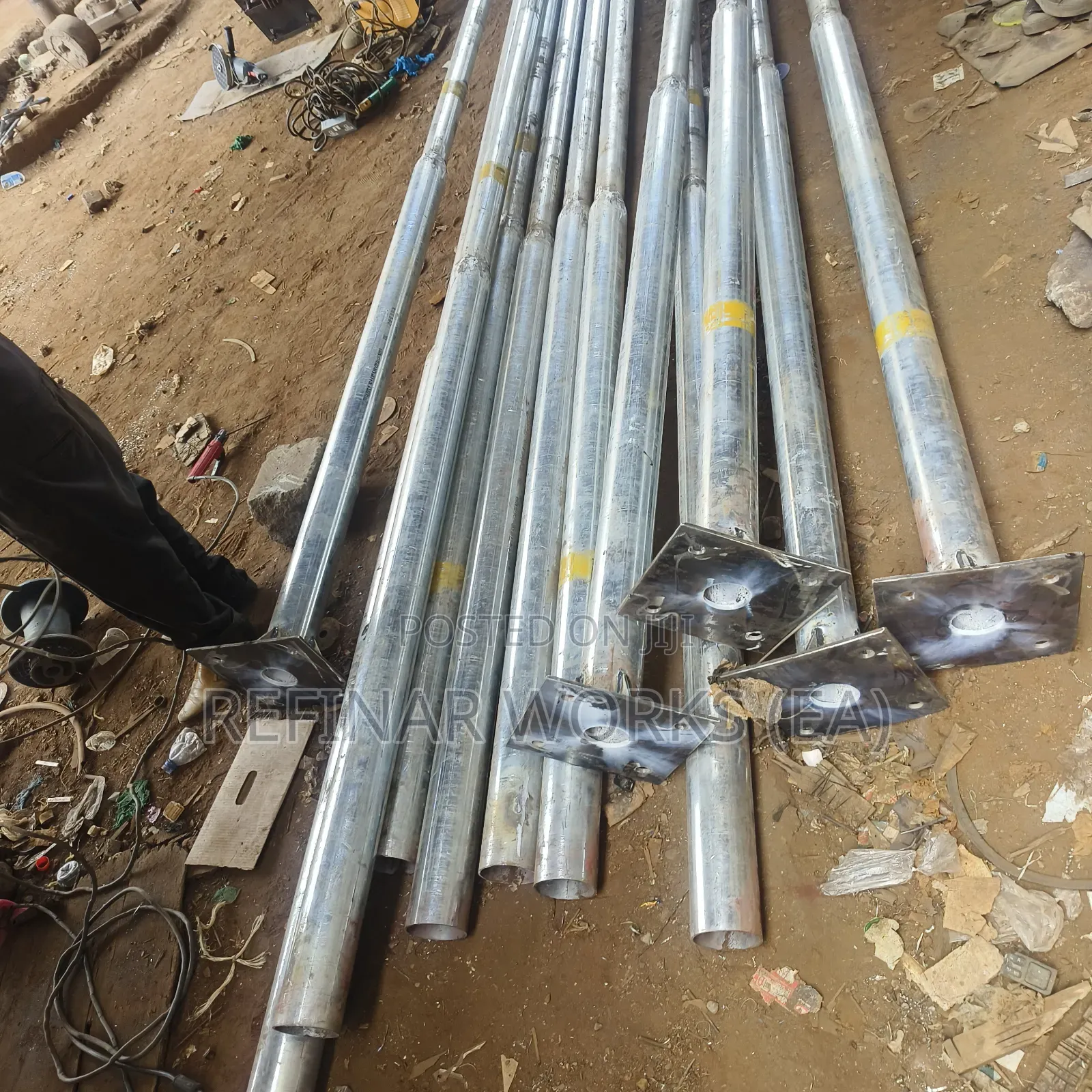 Steel Light Poles With Arm Brackets – 6m to 12m Options