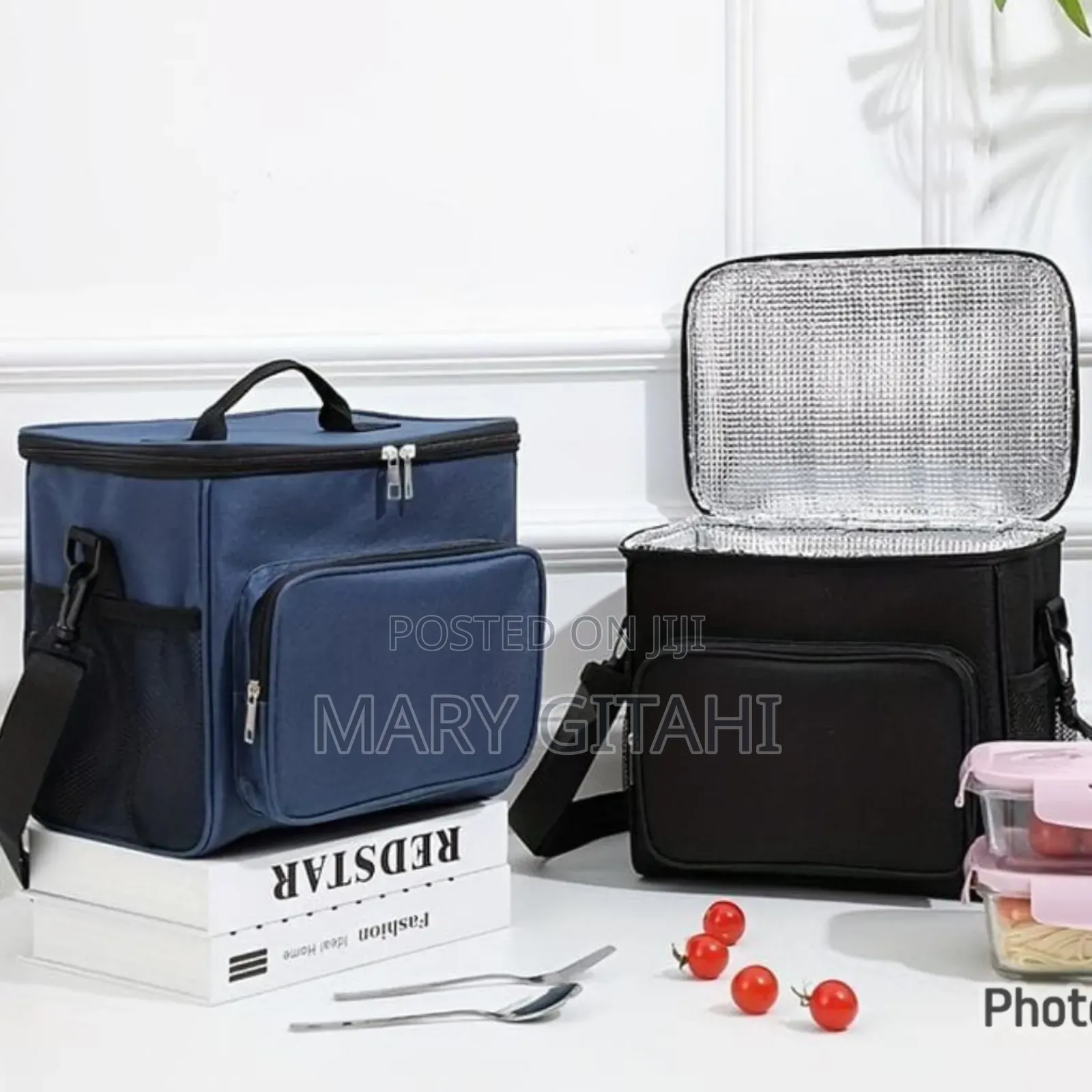 Multi Coloured Single Cube Insulated Food Bags