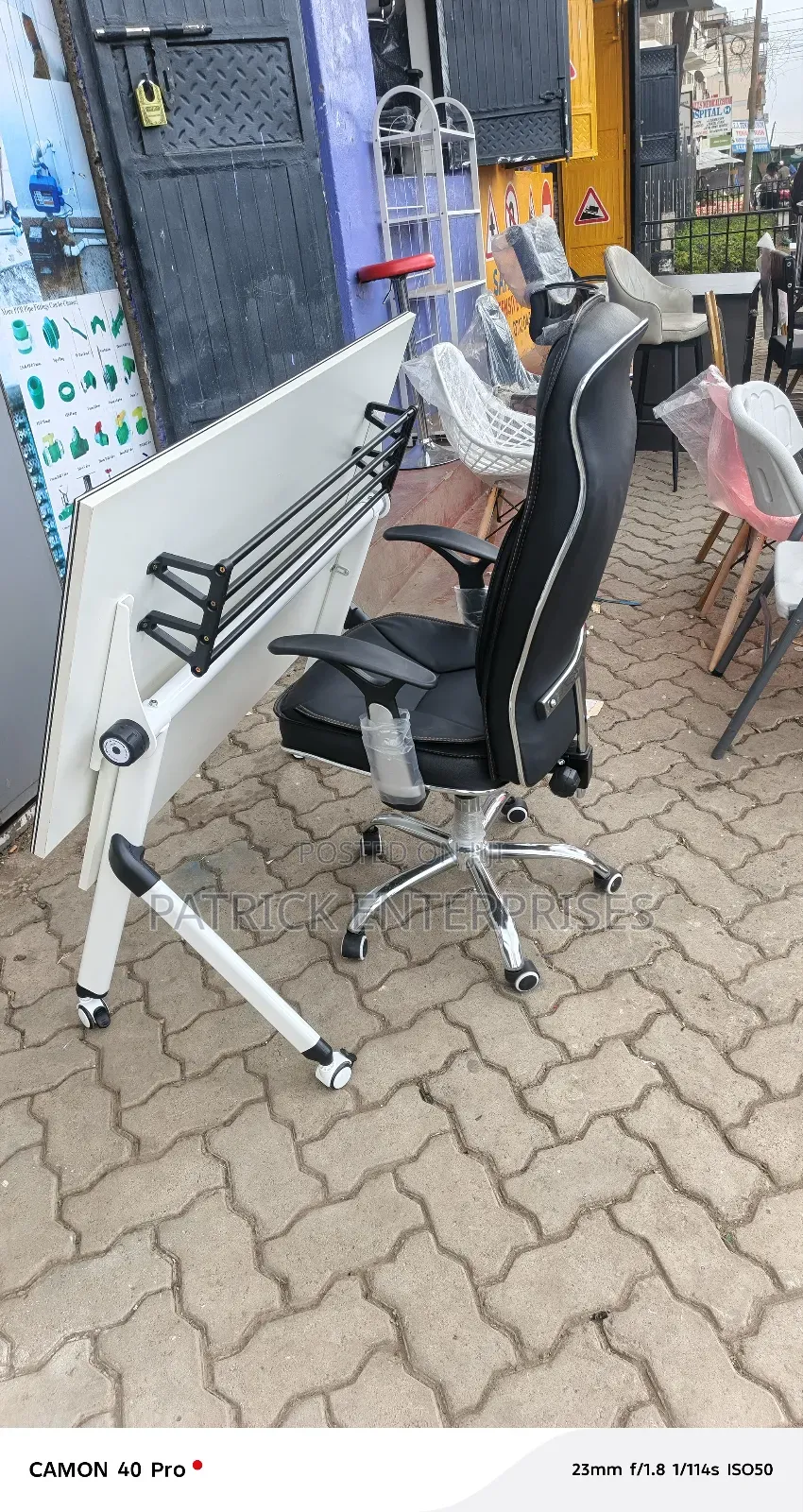 1.2 Mtrs Foldable Office Table+ Executive Officer Chair