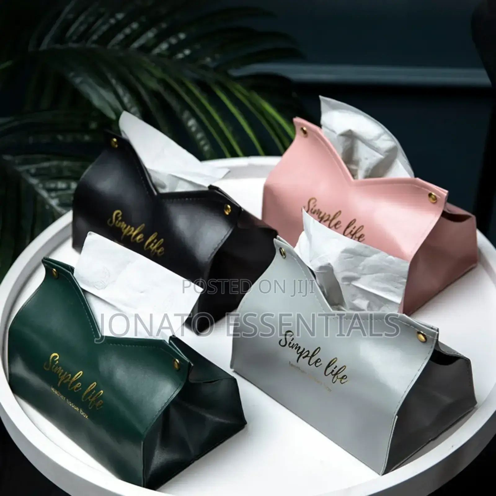 Stylish Leather Tissue Box Holder for Home, Car Office