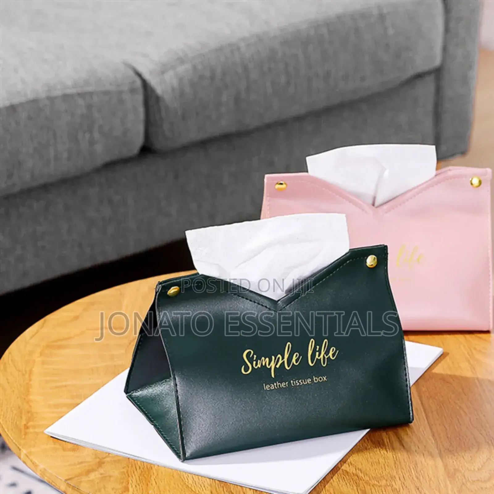 Stylish Leather Tissue Box Holder for Home, Car Office