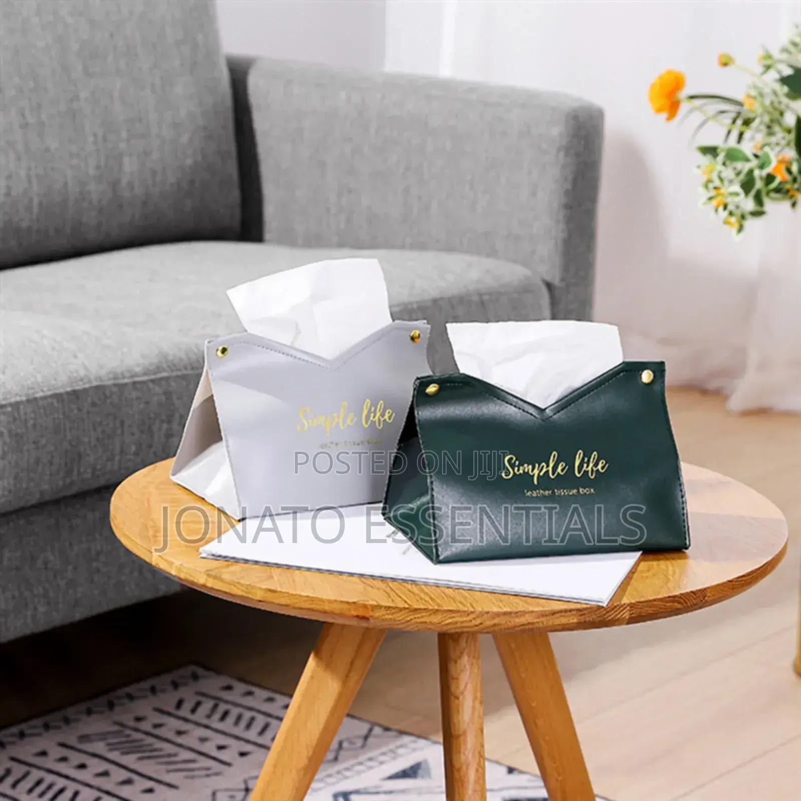 Stylish Leather Tissue Box Holder for Home, Car Office