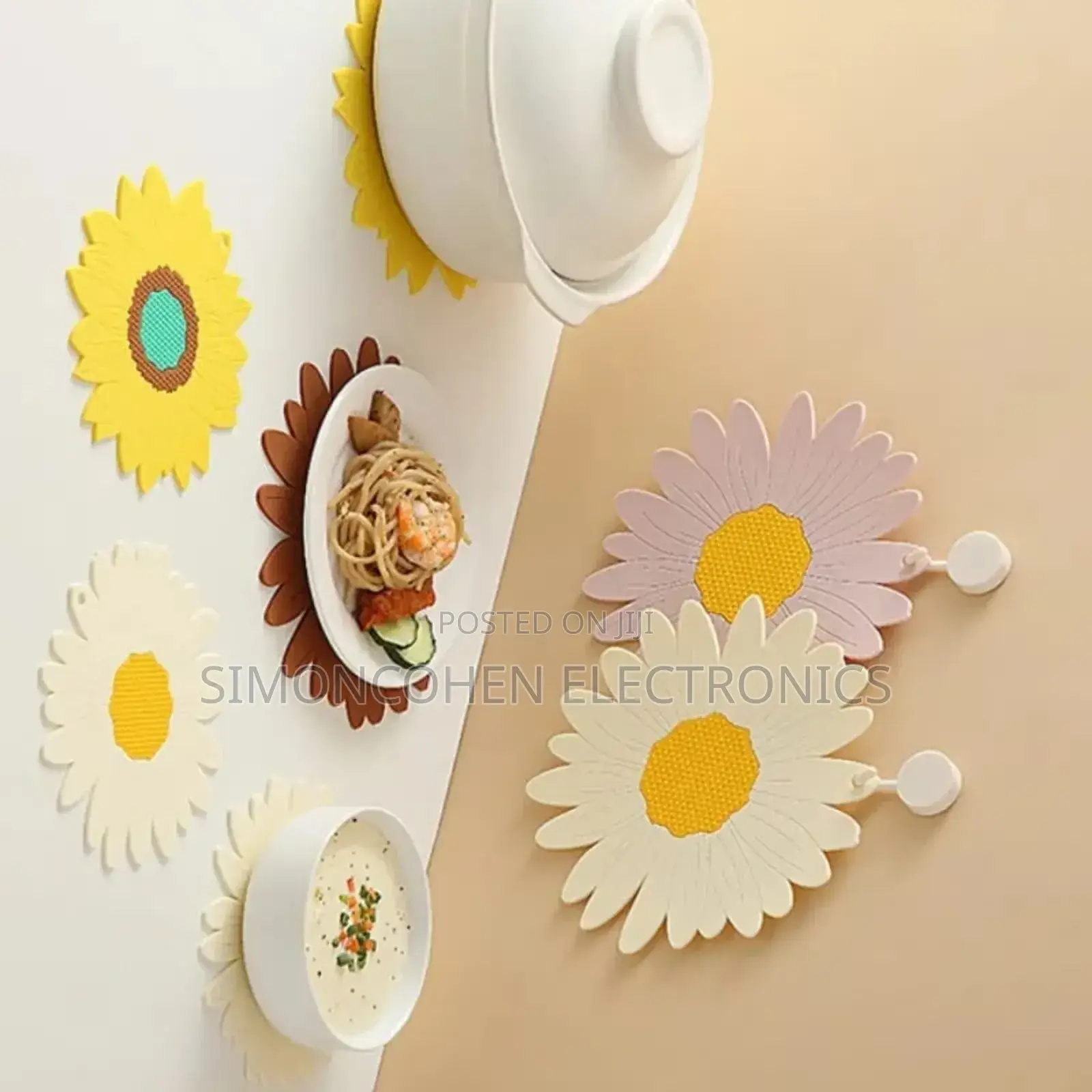 Daisy Shape Silicone Coaster Heat Resistant Mats Cup