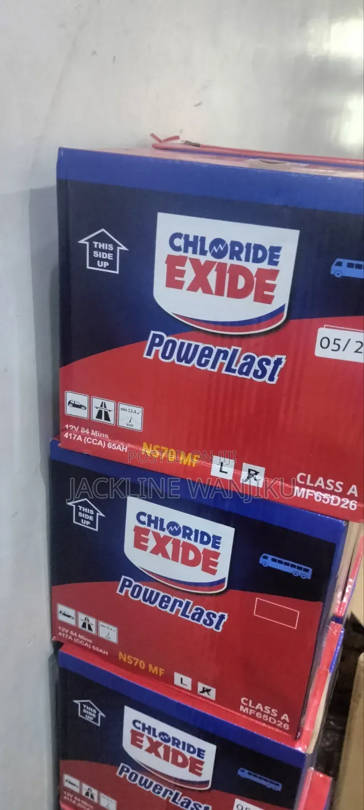 N70 Chloride Exide Battery/ Car Battery N70 Chloride