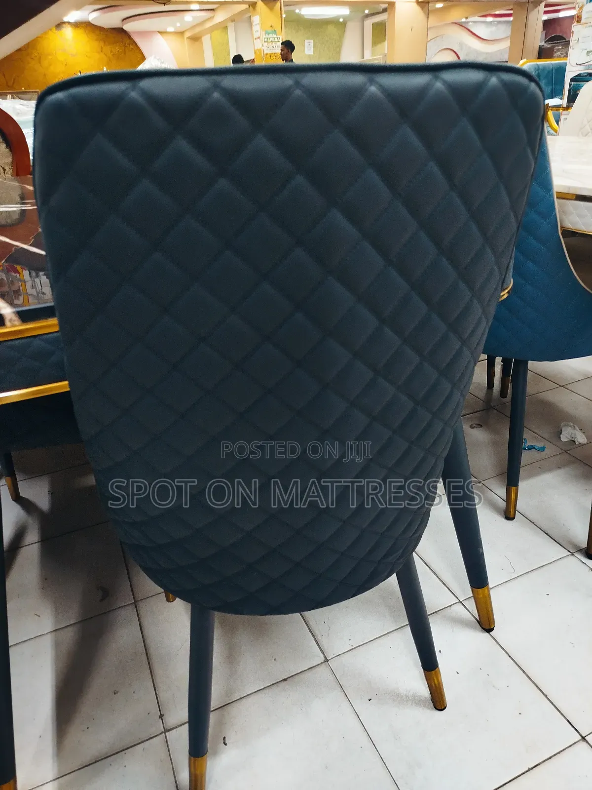 Dining Table With Marble Top + 6 Leather Seats + Delivery.