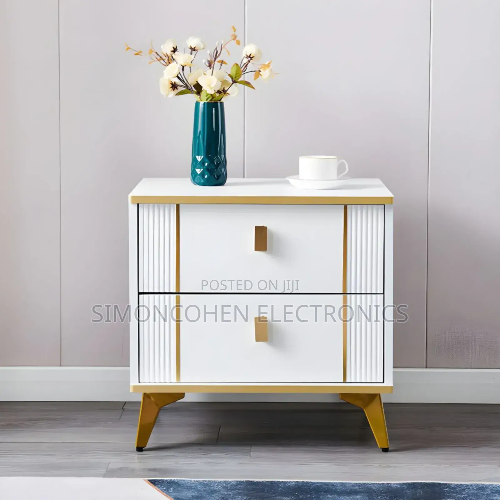Wooden Bedside Table With Drawers
