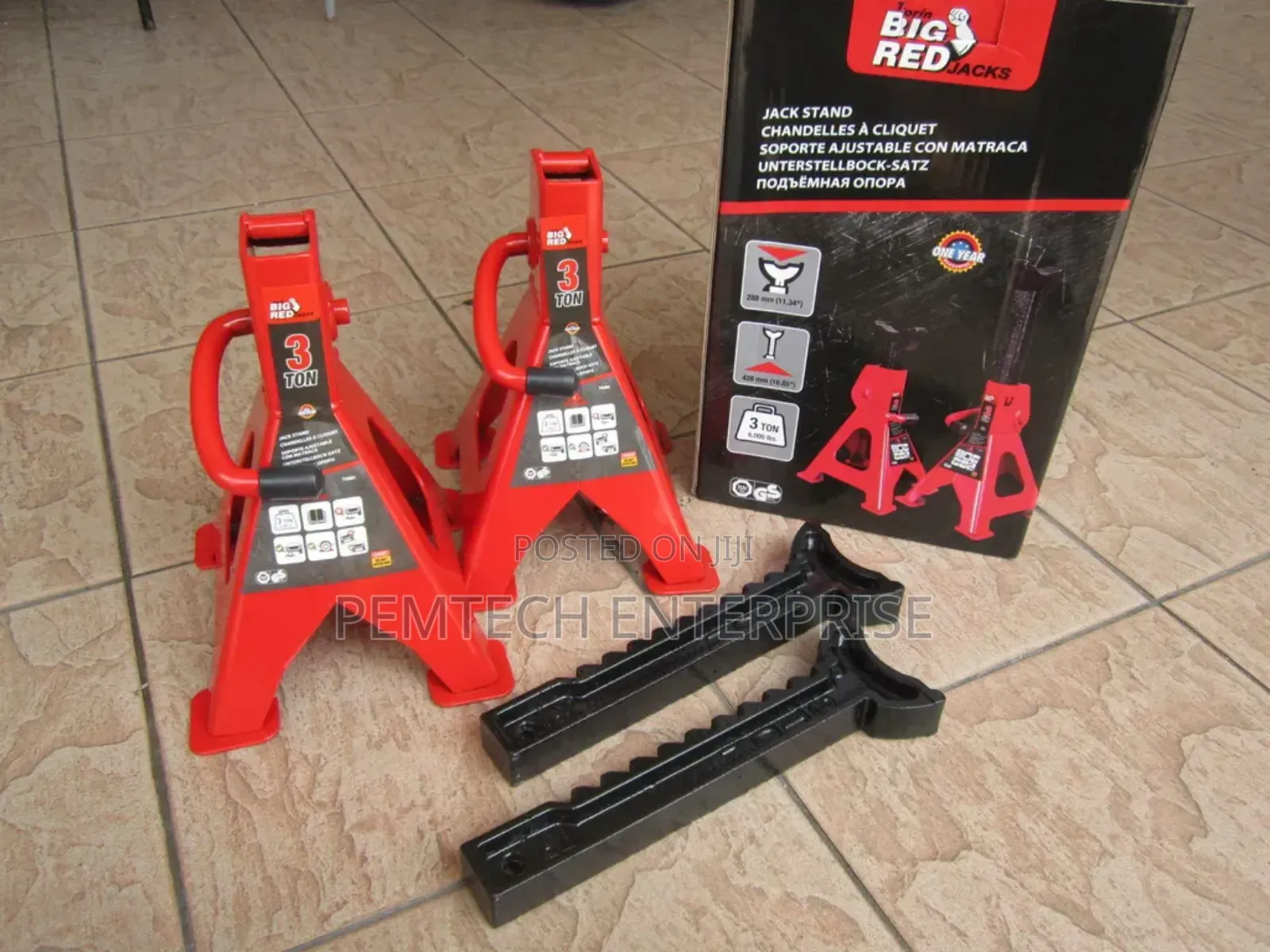 Torin Big Red 3-Ton Heavy Duty Jack Stand (Pairs)