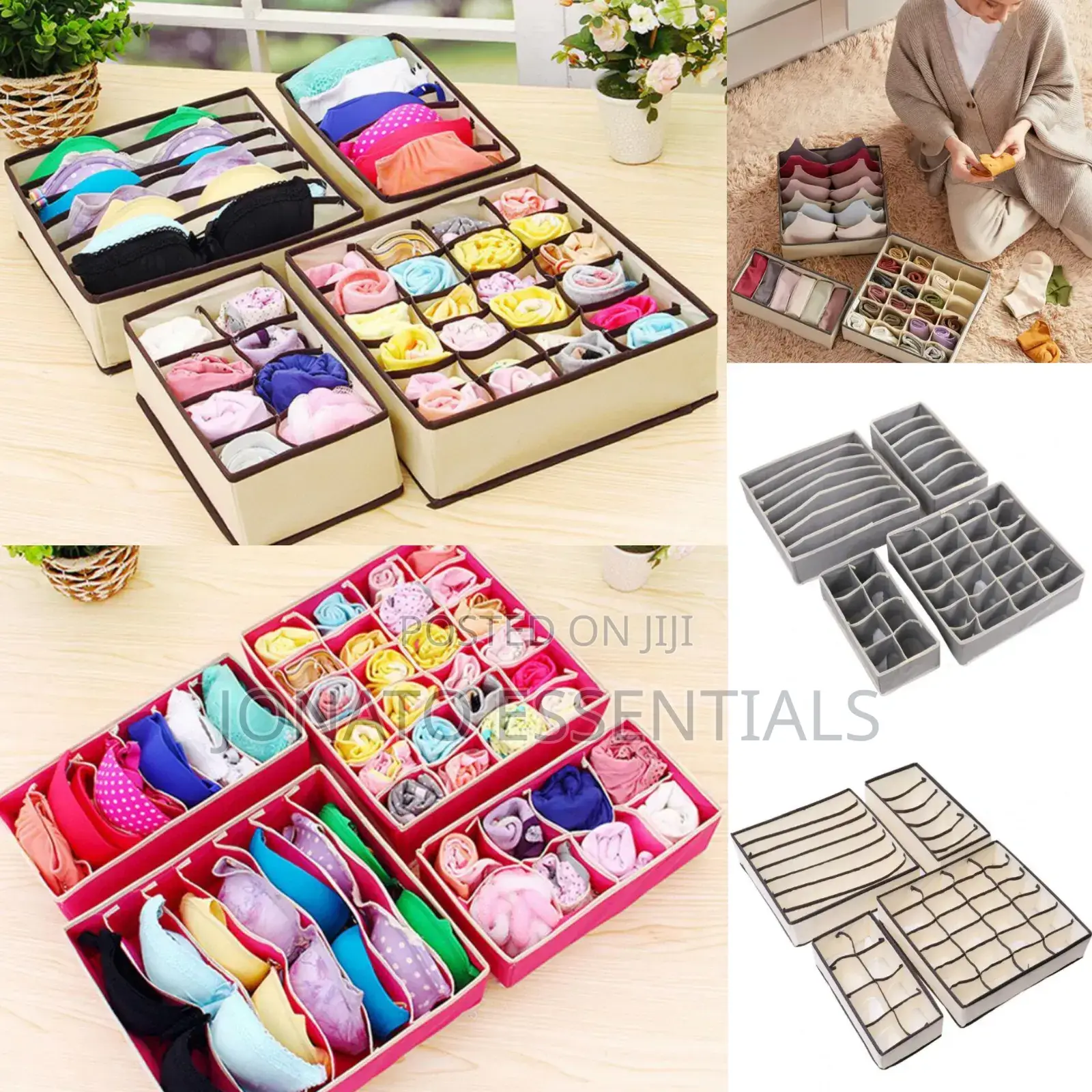 4 in 1 Undergarments Organizer, Bras, Socks, Ties Organizer