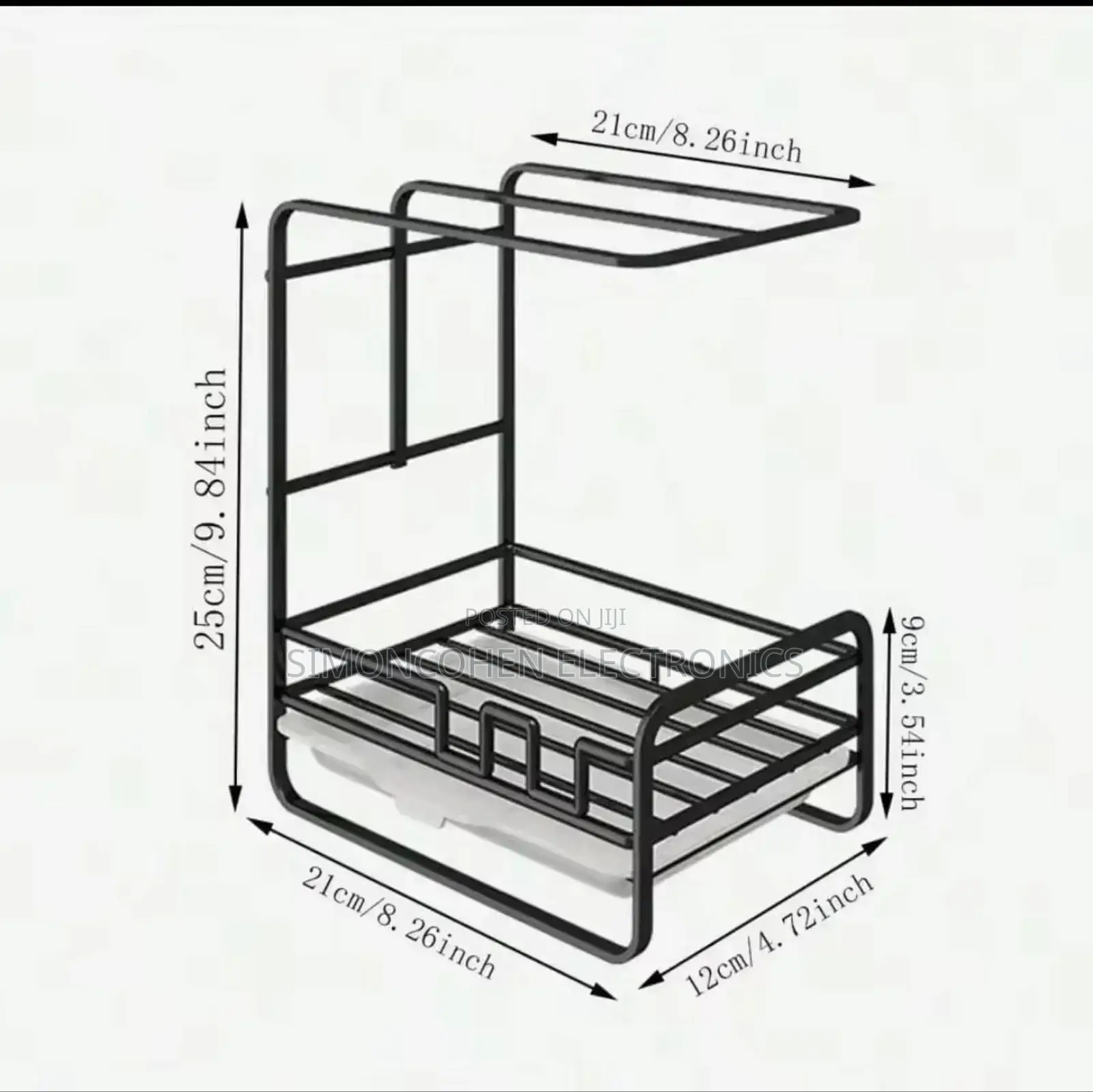 Metallic Sink Caddy With a Draining Tray