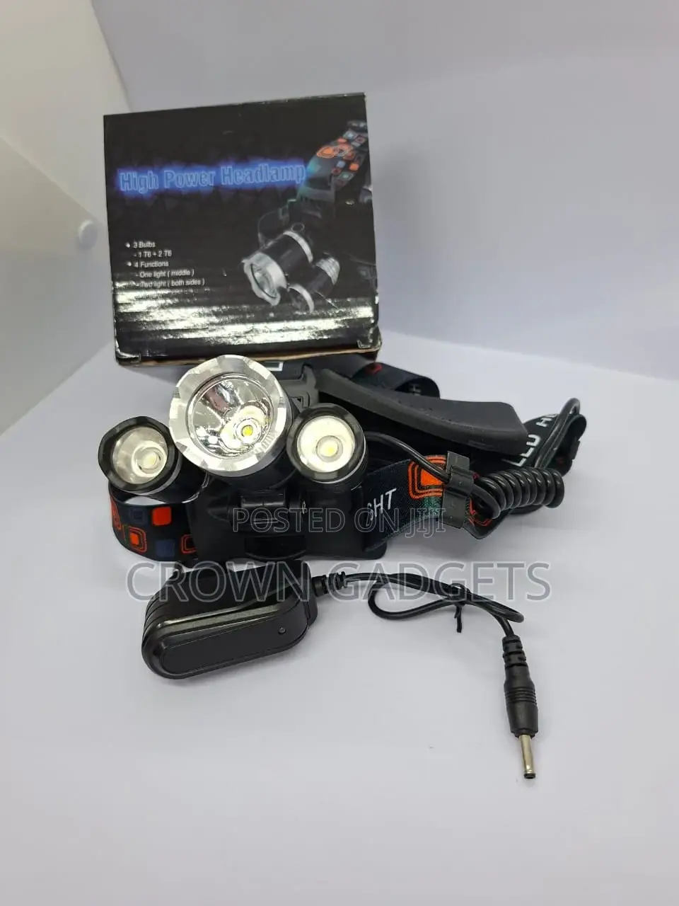 Outdoor Headlamp 3 Led – Usb Charging + Battery Pack
