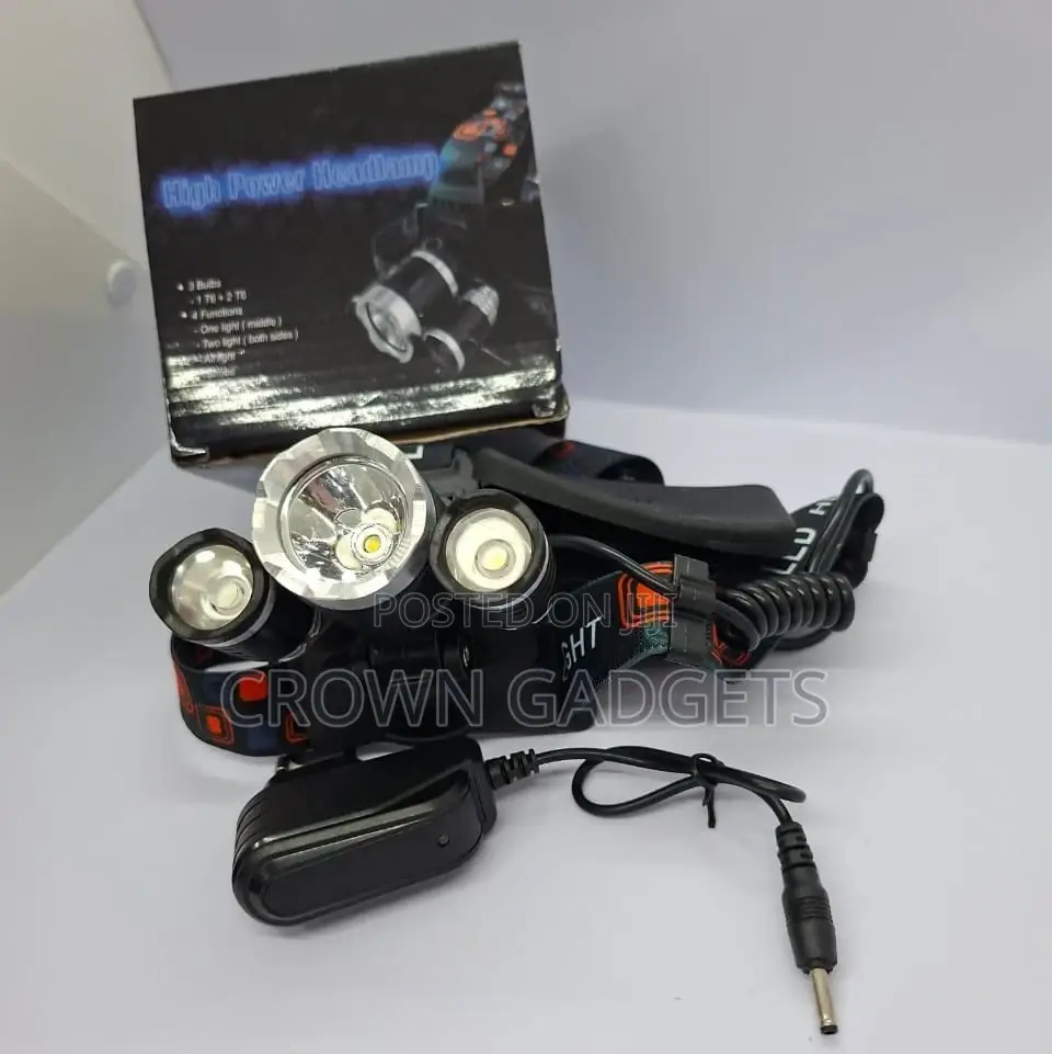 Led Headlight Torch – 4 Modes, Rechargeable, Super Bright