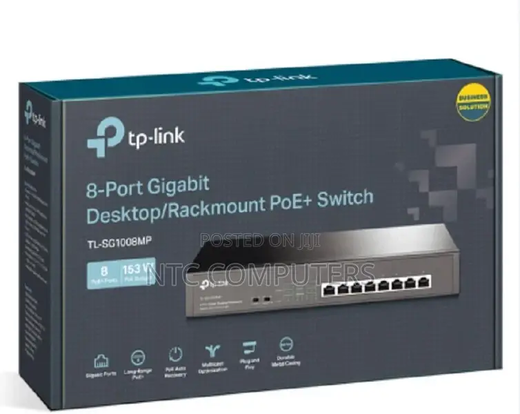 Tp-Link Tl-Sg1008mp 8-Port Gigabit Desktop/Rackmount Switch