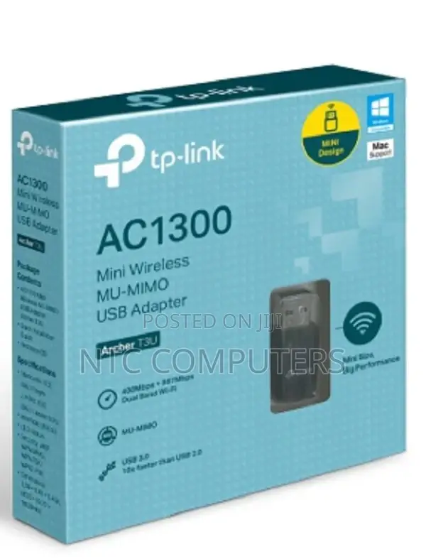 Tp-Link Ac1300 Mini Dual Band Wi-Fi Usb Adapter (Archer T3u)