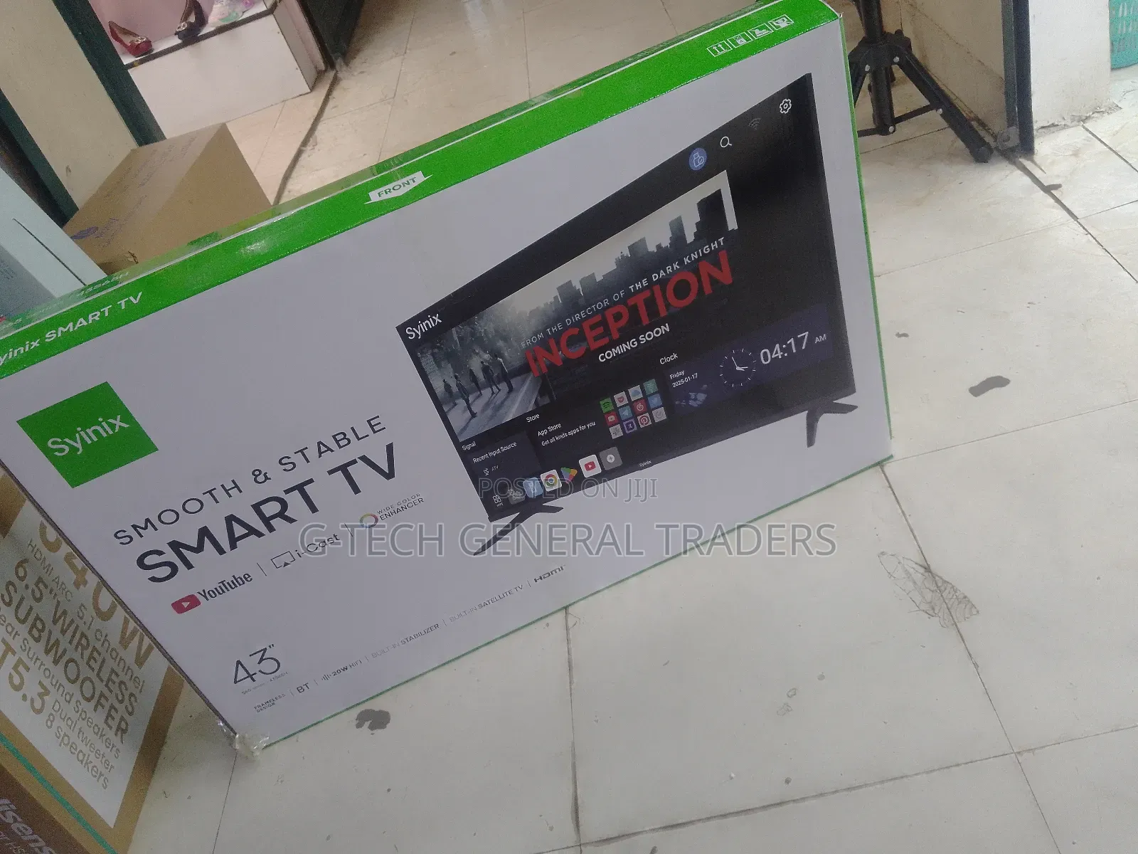 Syinix 43inch Chromecast Frameless Smart Tv, Youtube Netflix
