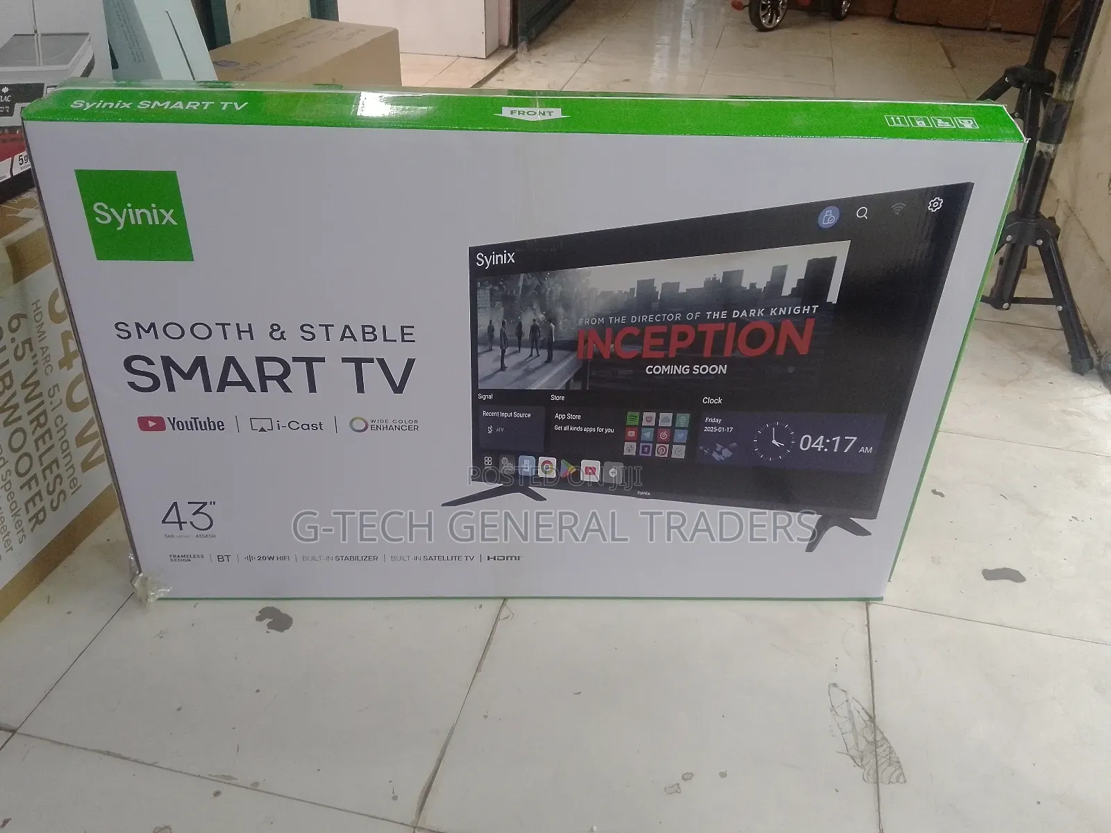 Syinix 43inch Chromecast Frameless Smart Tv, Youtube Netflix