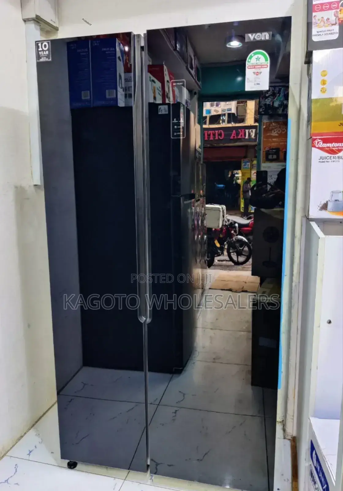 With Warranty Von Side by Side Refrigerator 430 L